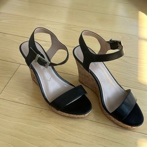 Black Charles David wedges. Size 6 1/2.